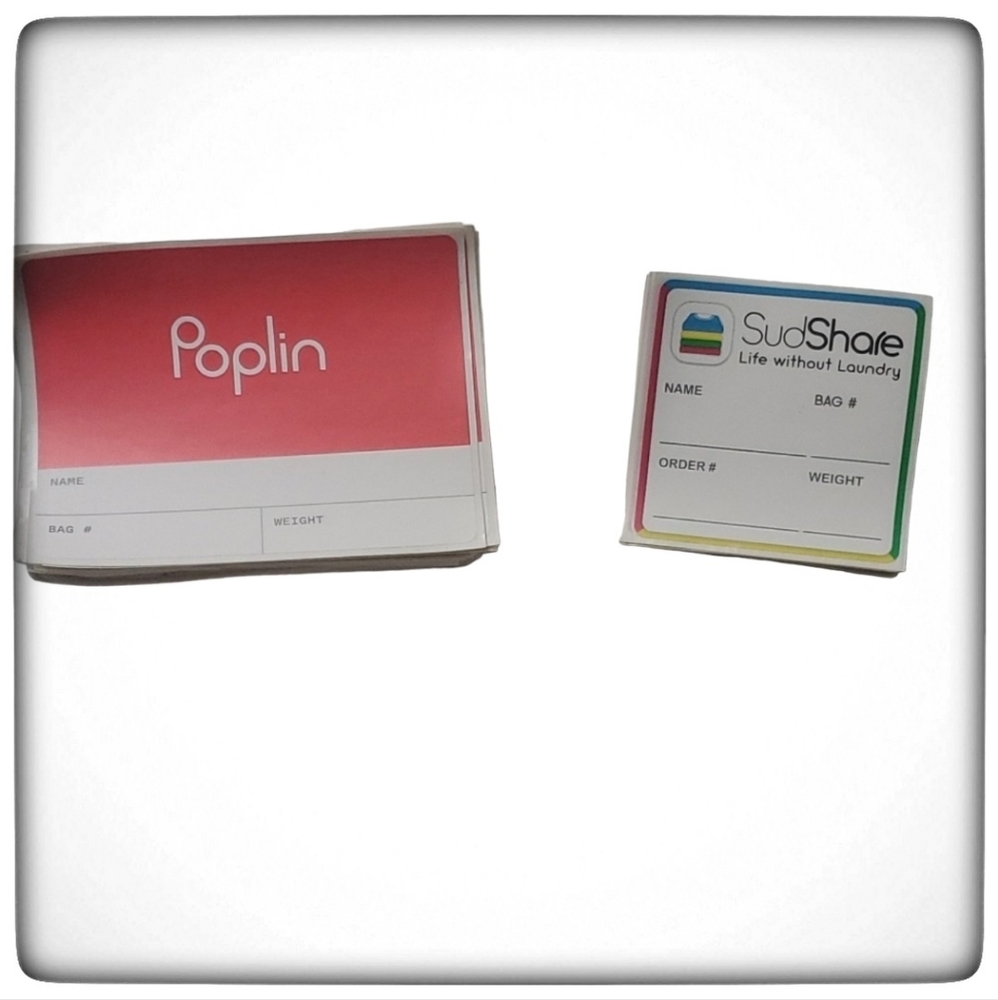 Mixed Lot of Sudshare & Poplin Laundry Labels